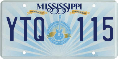 MS license plate YTQ115