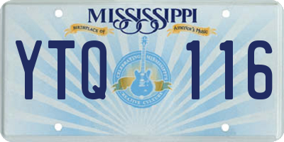 MS license plate YTQ116