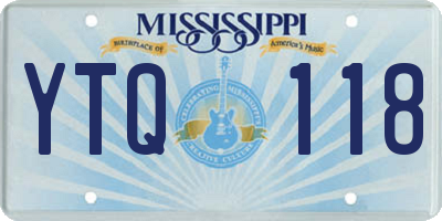MS license plate YTQ118