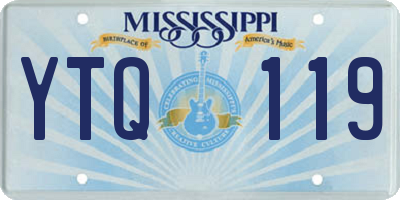 MS license plate YTQ119