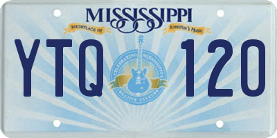 MS license plate YTQ120