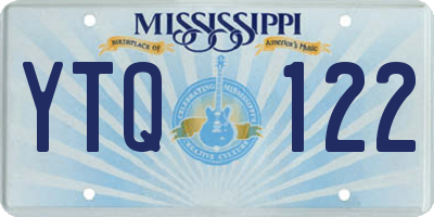MS license plate YTQ122