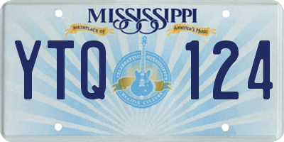 MS license plate YTQ124