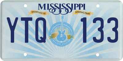 MS license plate YTQ133