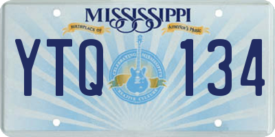 MS license plate YTQ134