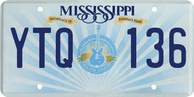 MS license plate YTQ136