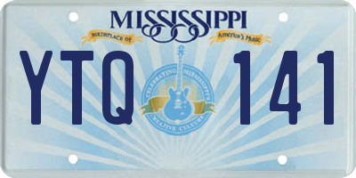 MS license plate YTQ141