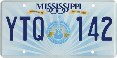 MS license plate YTQ142