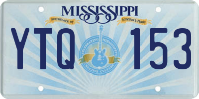 MS license plate YTQ153