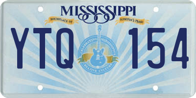MS license plate YTQ154