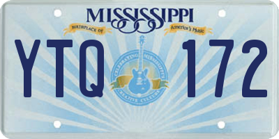 MS license plate YTQ172