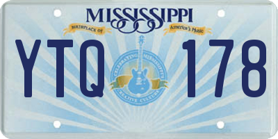 MS license plate YTQ178
