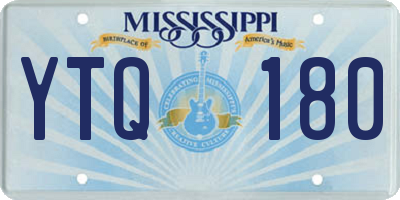 MS license plate YTQ180