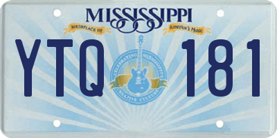 MS license plate YTQ181