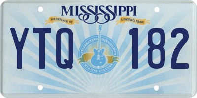 MS license plate YTQ182