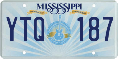 MS license plate YTQ187