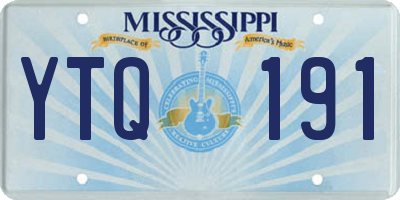 MS license plate YTQ191