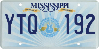 MS license plate YTQ192