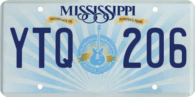 MS license plate YTQ206