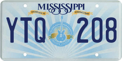 MS license plate YTQ208