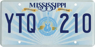 MS license plate YTQ210