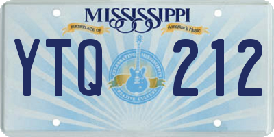 MS license plate YTQ212