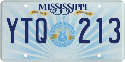 MS license plate YTQ213