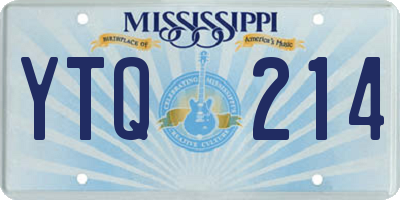 MS license plate YTQ214