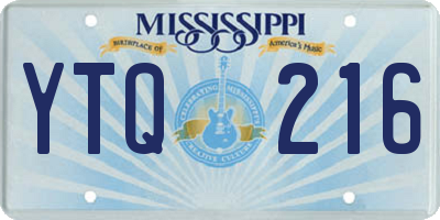 MS license plate YTQ216