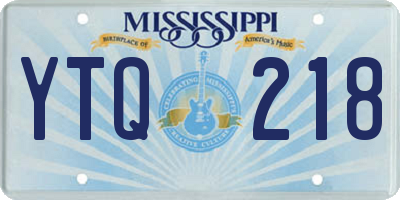 MS license plate YTQ218