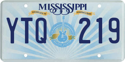 MS license plate YTQ219