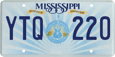 MS license plate YTQ220