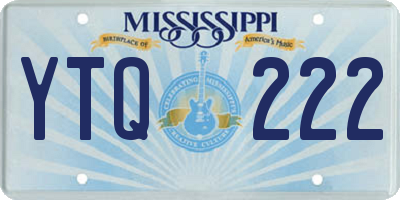 MS license plate YTQ222