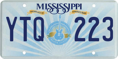 MS license plate YTQ223