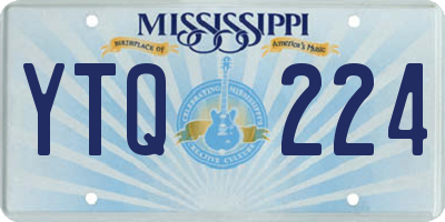 MS license plate YTQ224
