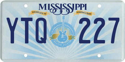 MS license plate YTQ227