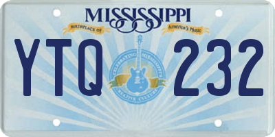 MS license plate YTQ232
