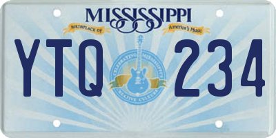 MS license plate YTQ234