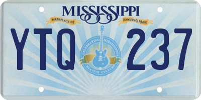 MS license plate YTQ237
