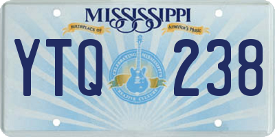 MS license plate YTQ238