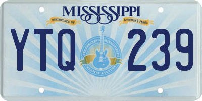 MS license plate YTQ239