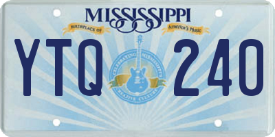 MS license plate YTQ240
