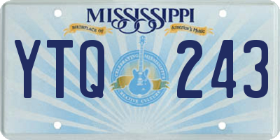 MS license plate YTQ243