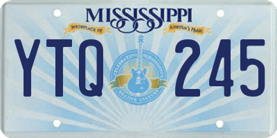 MS license plate YTQ245