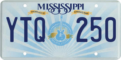 MS license plate YTQ250