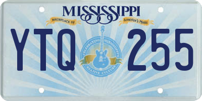 MS license plate YTQ255