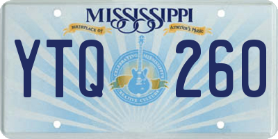 MS license plate YTQ260