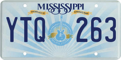 MS license plate YTQ263