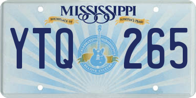 MS license plate YTQ265