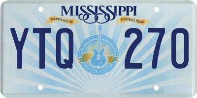 MS license plate YTQ270